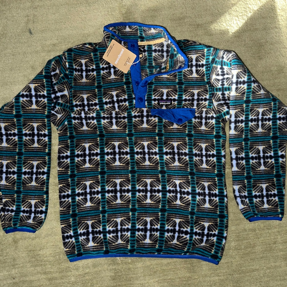 Boy's Blue and Black Patterned Fleece